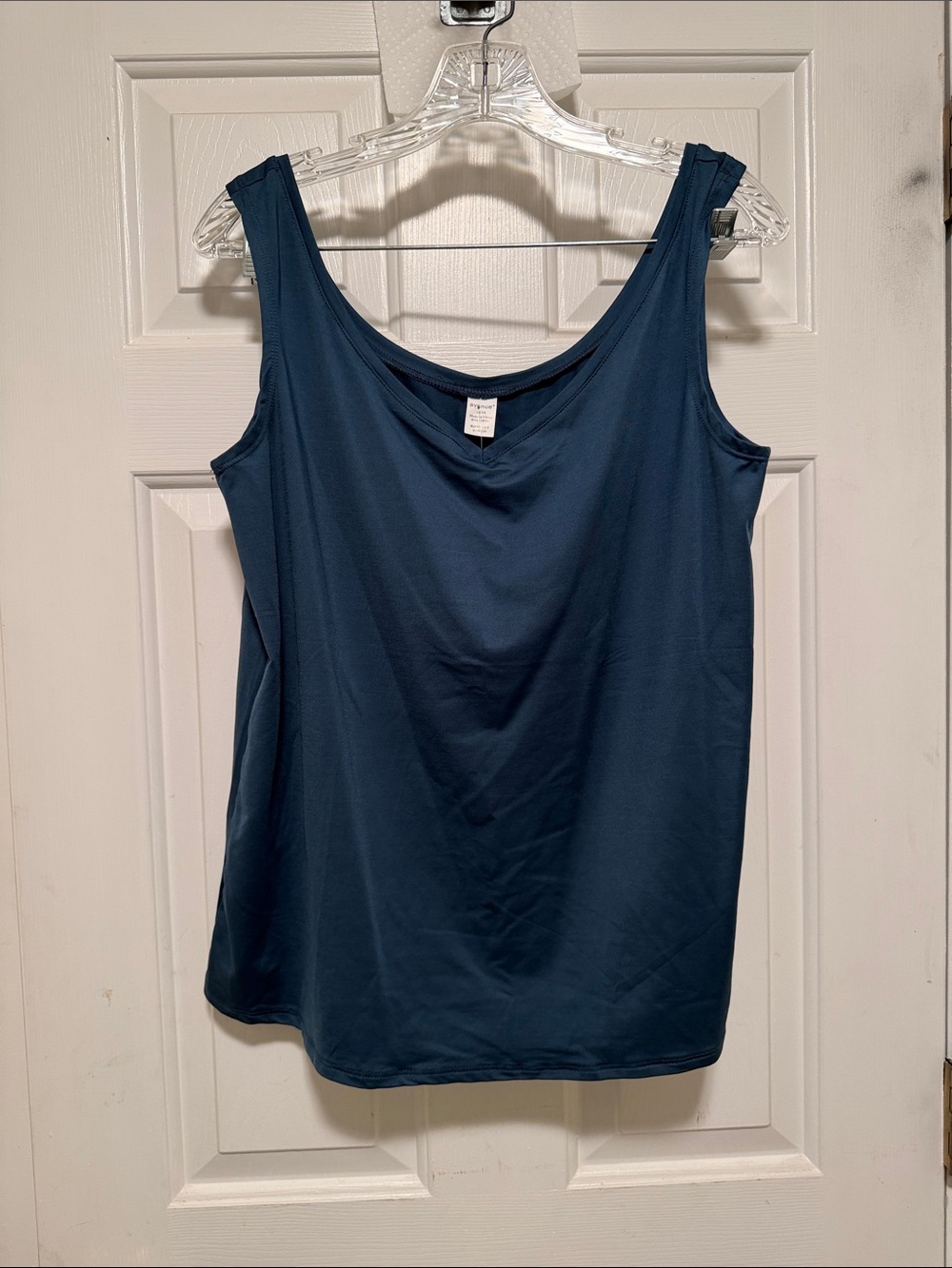 Avenue Teal Blue V- Neck Tank